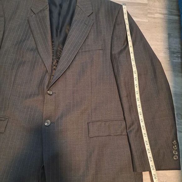 Lauren Ralph Lauren Men's 47R Pinstripe 100% Wool Blazer Sport Coat Jacket - Picture 14 of 16